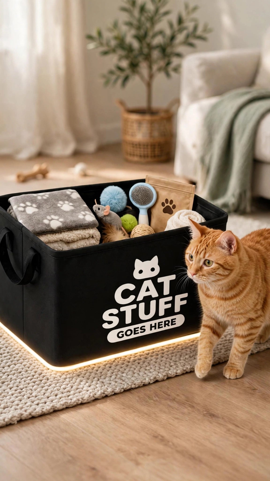Pet Storage Basket with Handle