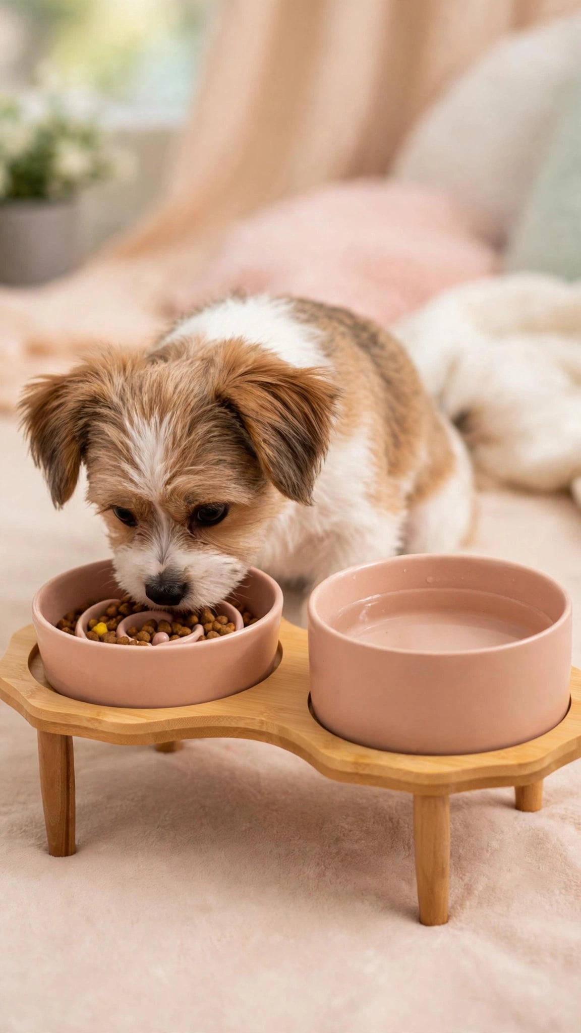 Ceramic Slow Feeder Bowl for Cats & Small Dogs