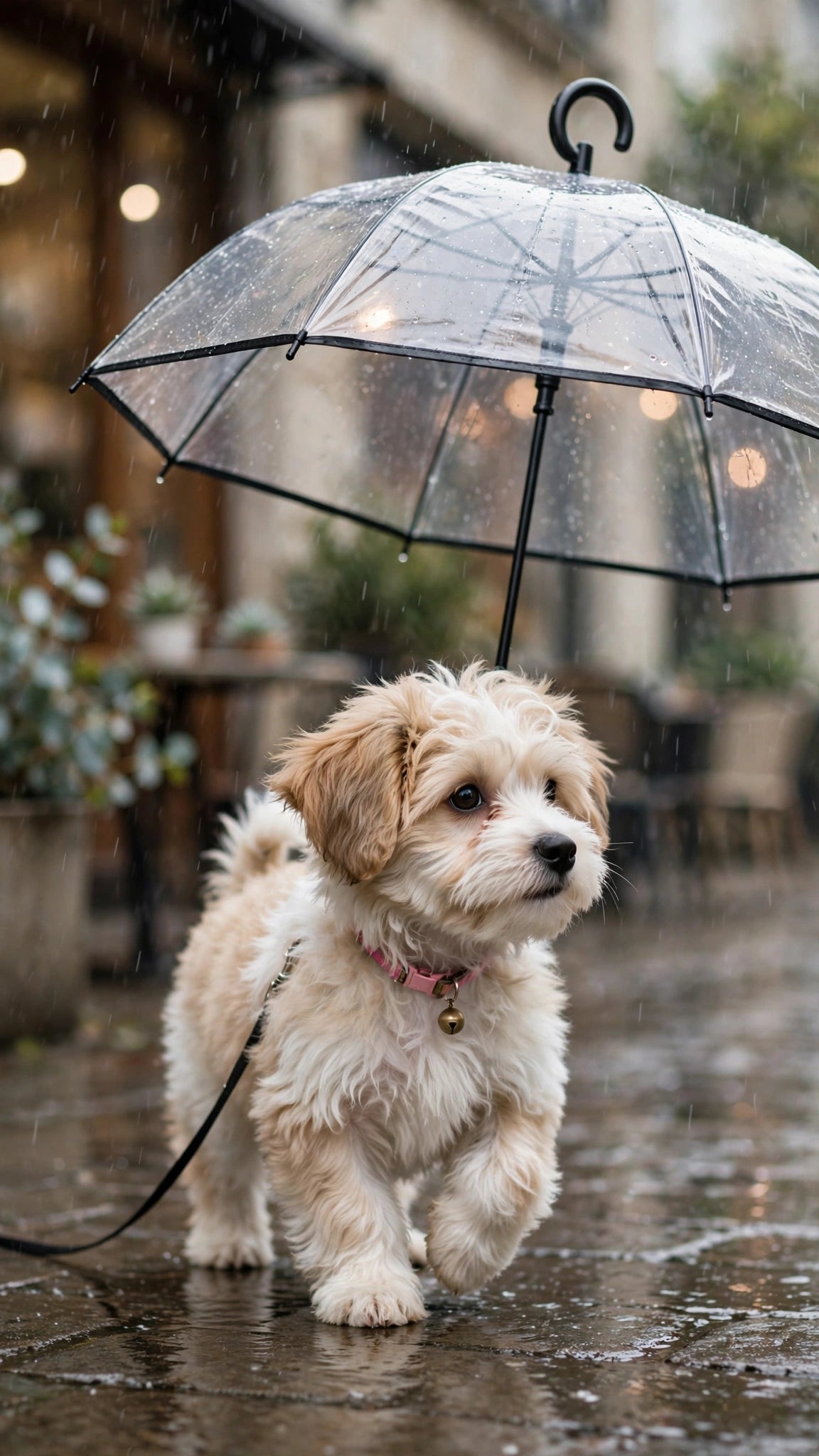 Foldable Dog Umbrella with Adjustable Angle & C-Shaped Handle