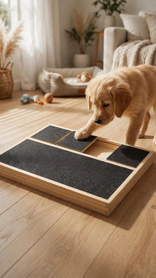 2-in-1 Wooden Pet Puzzle & Nail Filing Board