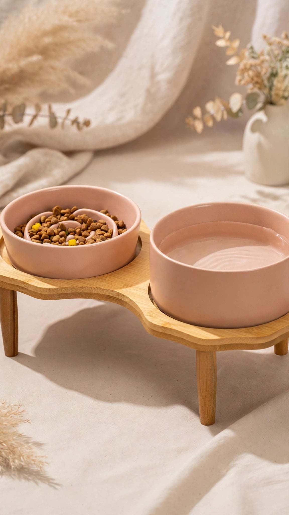 Ceramic Slow Feeder Bowl for Cats & Small Dogs