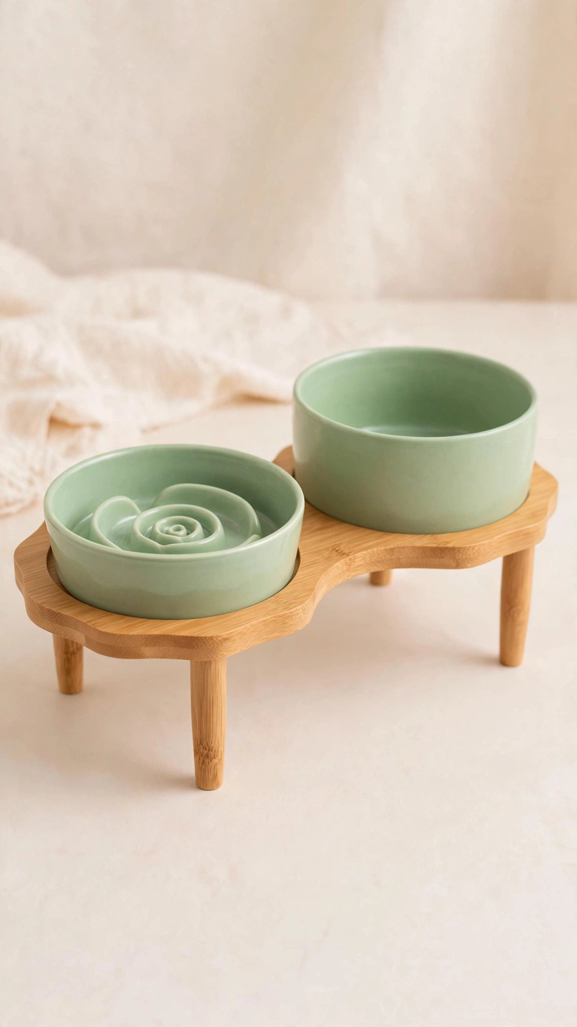 Ceramic Slow Feeder Bowl for Cats & Small Dogs