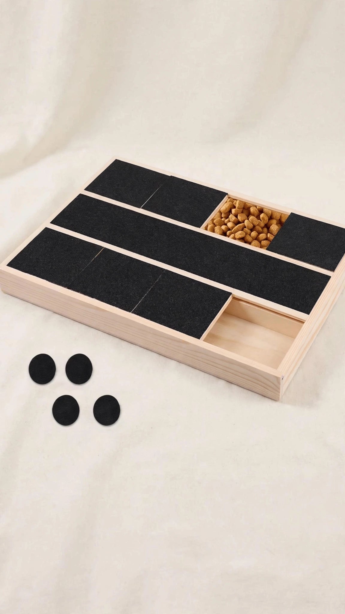 2-in-1 Wooden Pet Puzzle & Nail Filing Board