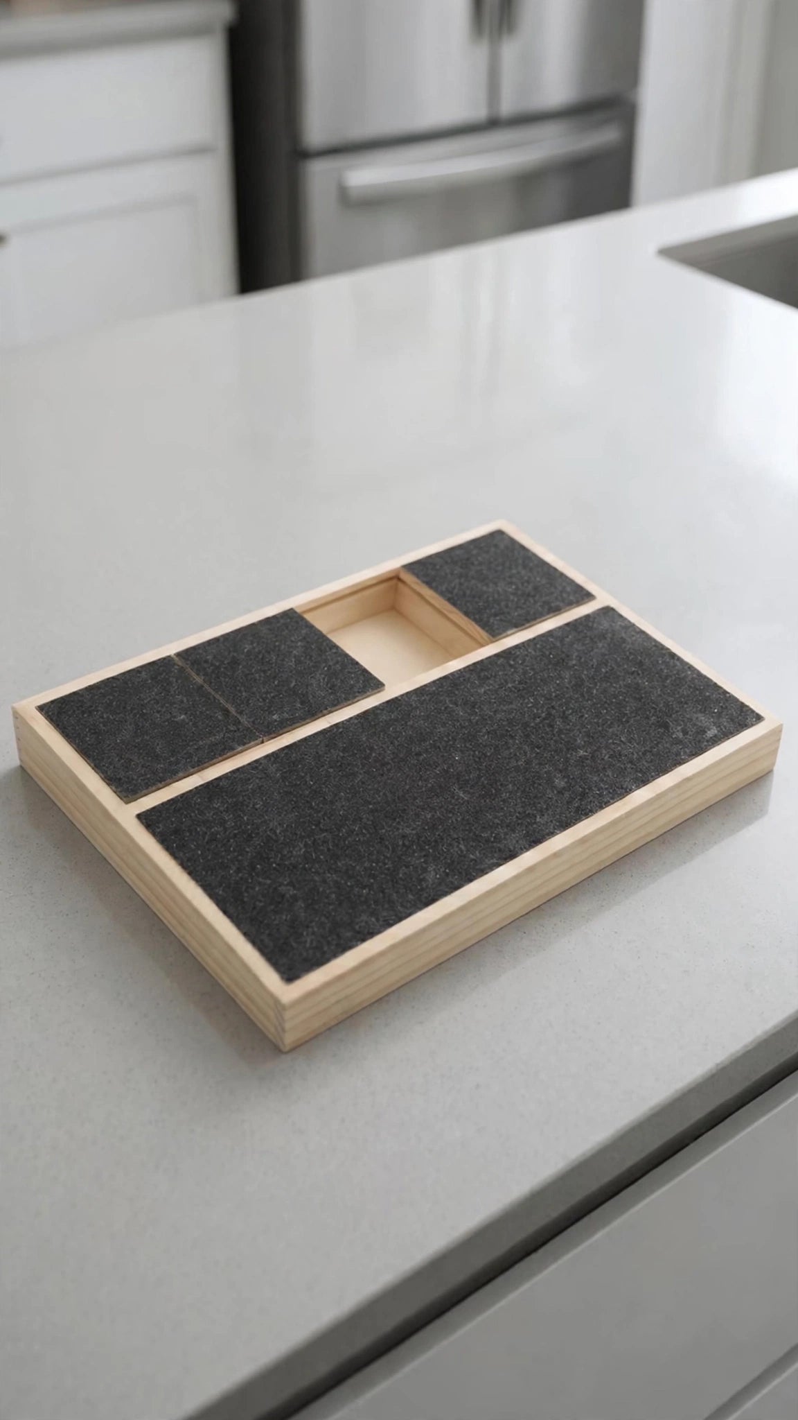 2-in-1 Wooden Pet Puzzle & Nail Filing Board